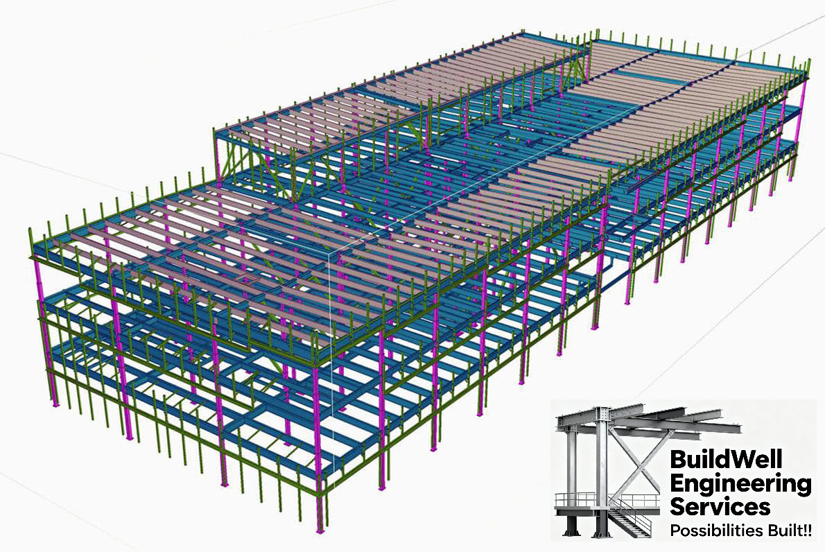 Storage building steel model in Darwin