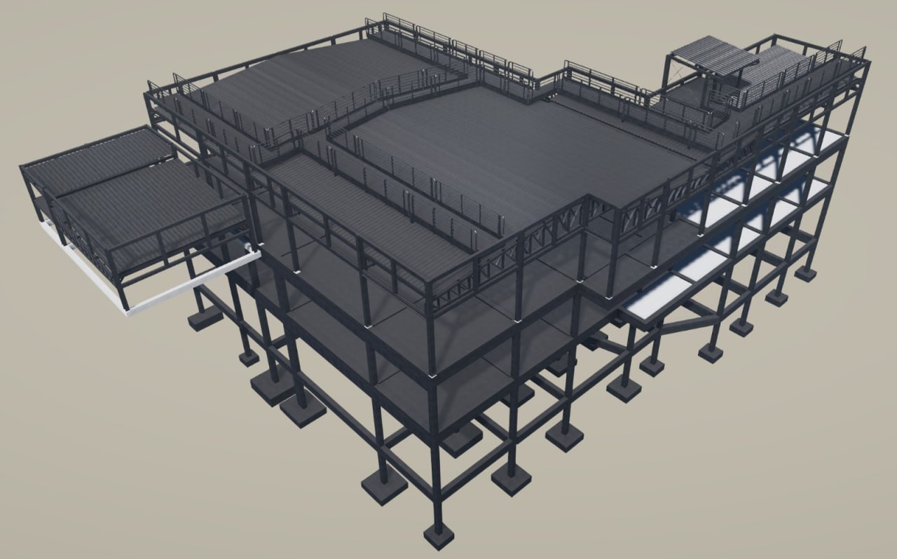 European structural steel model view