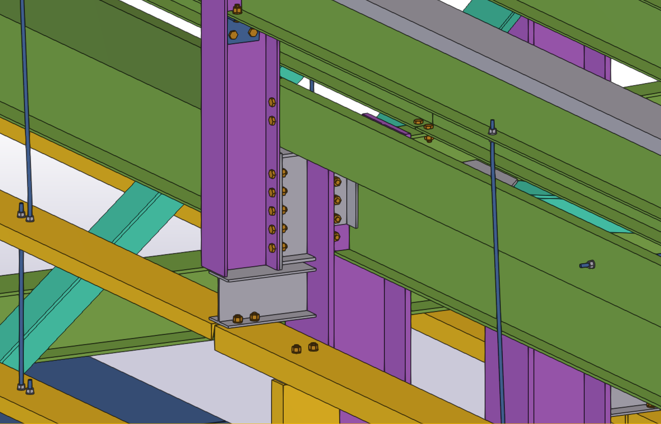 Structural steel detailing drawing sample